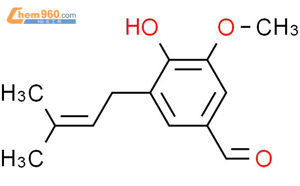 18423 13 7 Benzaldehyde 4 Hydroxy 3 Methoxy 5 3 Methyl 2 Butenyl CAS