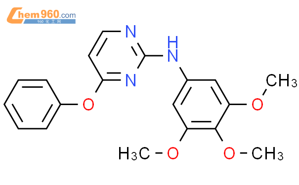 191728 66 2 2 Pyrimidinamine 4 phenoxy N 3 4 5 trimethoxyphenyl 化学式