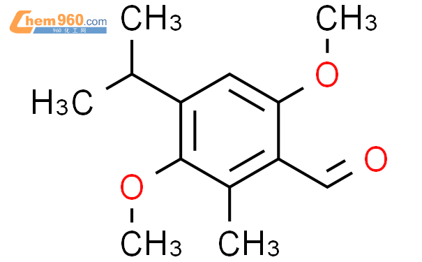 192067 33 7 Benzaldehyde 3 6 dimethoxy 2 methyl 4 1 methylethyl 化学式