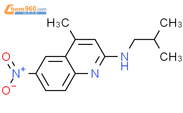 194414 93 2 4 methyl N 2 methylpropyl 6 nitroquinolin 2 amine化学式结构式