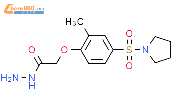 195211 36 0 ACETIC ACID 2 METHYL 4 1 PYRROLIDINYLSULFONYL PHENOXY