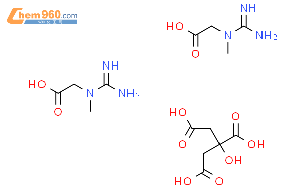 二肌酸柠檬酸结构式