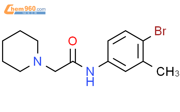 196082 32 3 N 4 Bromo 3 methylphenyl 2 1 piperidinyl acetamideCAS号