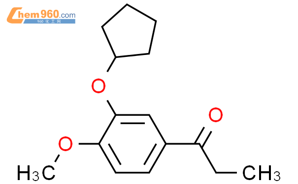 198700 16 2 1 Propanone 1 3 cyclopentyloxy 4 methoxyphenyl 化学式结构式