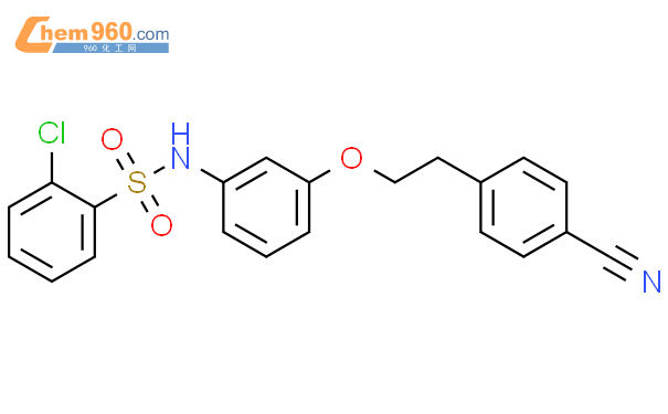 201934 87 4 Benzenesulfonamide 2 Chloro N 3 2 4 Cyanophenyl Ethoxy