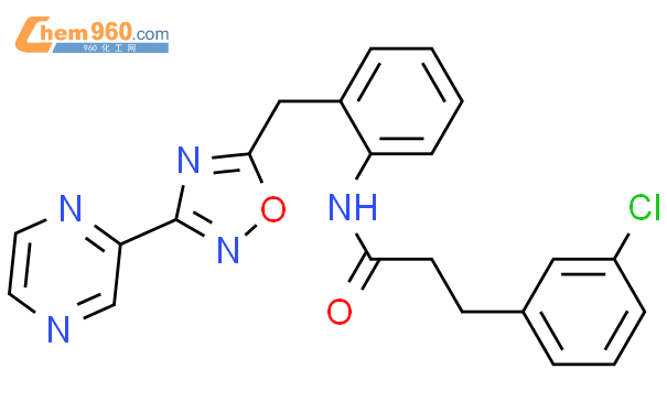 2034548 19 9 3 3 Chlorophenyl N 2 3 Pyrazin 2 Yl 1 2 4 Oxadiazol 5