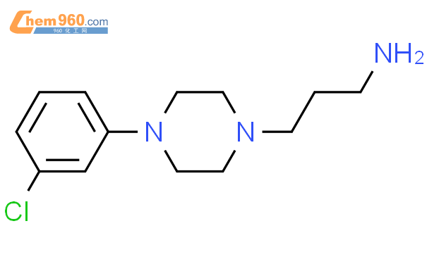 20529 20 8 3 4 3 Chlorophenyl piperazin 1 yl propan 1 amine化学式结构式分子