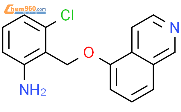 206883 06 9 BENZENAMINE 3 CHLORO 2 5 ISOQUINOLINYLOXY METHYL CAS号