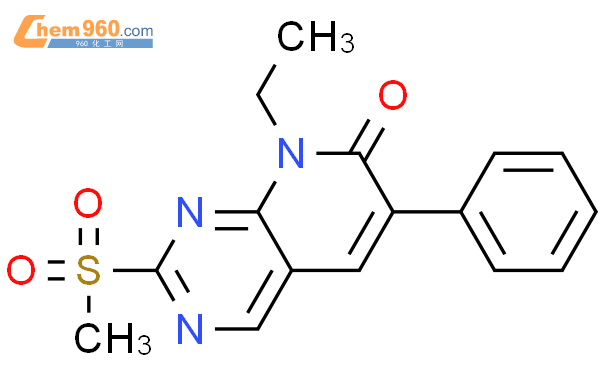 8 乙基 2 甲基磺酰基 6 苯基吡啶并 2 3 d 嘧啶 7 8H 酮CAS号214983 22 9 960化工网