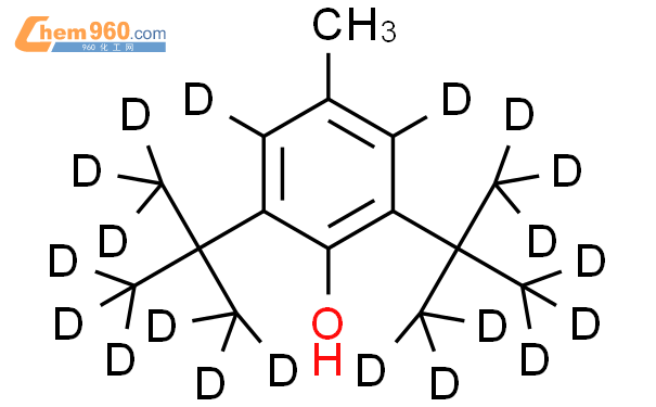 2 6 二 叔丁基 d9 4 甲基 苯酚 3 5 d2 CAS号285978 26 9 960化工网