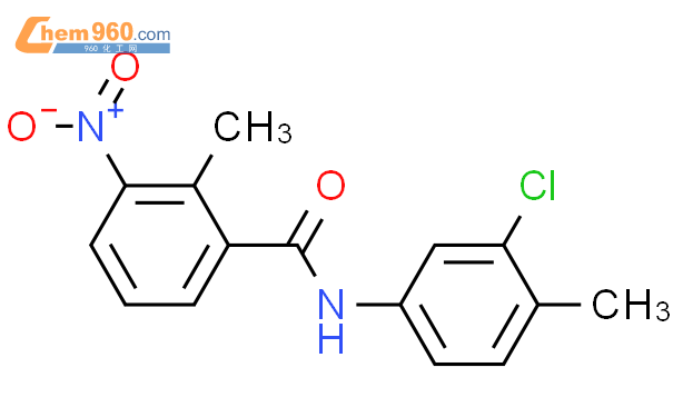 313981 35 0 N 3 chloro 4 methylphenyl 2 methyl 3 nitrobenzamide化学式结构