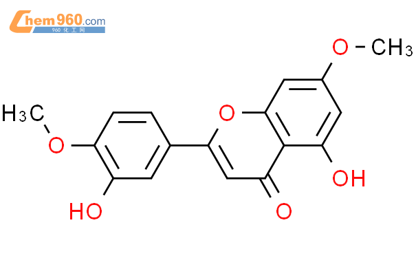 32174 62 2 5 3 二羟基 7 4 二甲氧基黄酮化学式结构式分子式mol 960化工网
