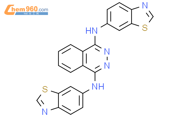 332013 11 3 1 4 Phthalazinediamine N N bis 6 benzothiazolyl 化学式结构式