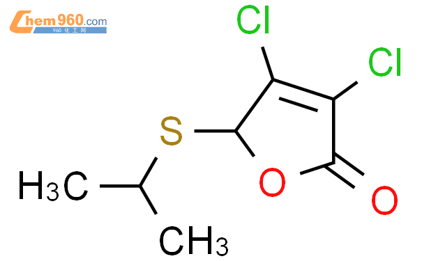 34724 04 4 2 5H Furanone 3 4 dichloro 5 1 methylethyl thio 化学式结构式