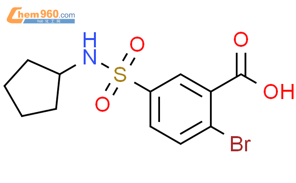 37093 21 3 Benzoic acid 2 bromo 5 cyclopentylamino sulfonyl CAS号