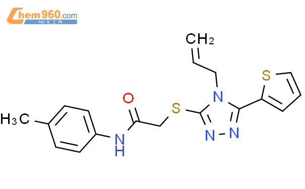 377065 38 8 2 4 Allyl 5 Thiophen 2 Yl 4H 1 2 4 Triazol 3 Yl Thio