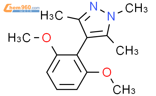 405919 55 3 1H PYRAZOLE 4 2 6 DIMETHOXYPHENYL 1 3 5 TRIMETHYL 化学式结构