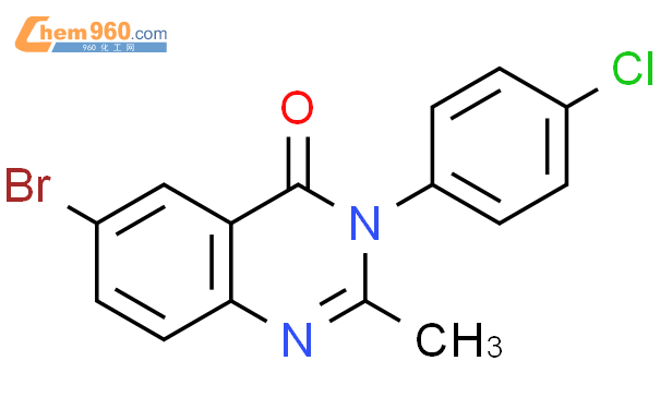 4122 78 5 4 3H Quinazolinone 6 bromo 3 4 chlorophenyl 2 methyl CAS号