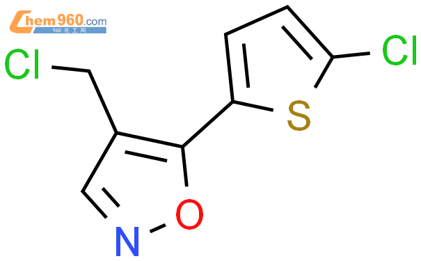 430535 13 0 4 chloromethyl 5 5 chlorothiophen 2 yl 1 2 oxazole化学式