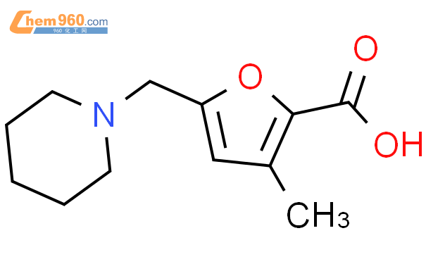 462068 63 9 3 Methyl 5 piperidin 1 ylmethyl furan 2 carboxylic acidCAS号