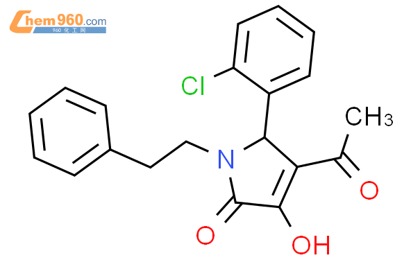 488793 64 2 4 Acetyl 5 2 Chloro Phenyl 3 Hydroxy 1 Phenethyl 1 5