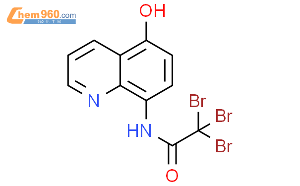 496871 43 3 Acetamide 2 2 2 tribromo N 5 hydroxy 8 quinolinyl 化学式结构