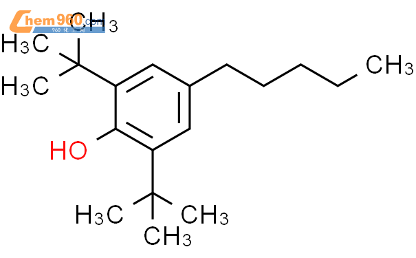 4973 26 6 2 6 ditert butyl 4 pentylphenol化学式结构式分子式mol 960化工网