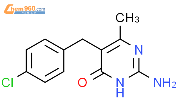 500157 65 3 2 Amino 5 4 chloro benzyl 6 methyl 3H pyrimidin 4 one化学式