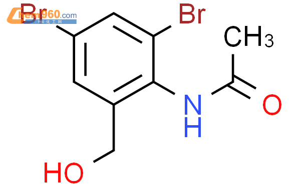 50739 70 3 Acetamide N 2 4 dibromo 6 hydroxymethyl phenyl 化学式结构式