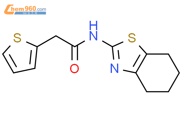 510763 34 5 N 4 5 6 7 Tetrahydro 1 3 Benzothiazol 2 Yl 2 Thiophen 2