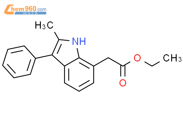 51135 34 3 1H Indole 7 acetic acid 2 methyl 3 phenyl ethyl ester化学式