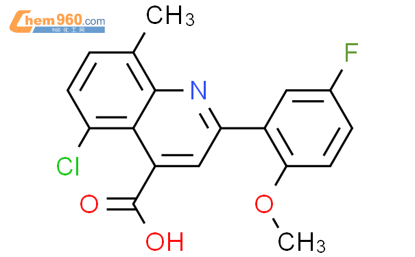 5148 91 4 5 Chloro 2 5 Fluoro 2 Methoxyphenyl 8 Methylquinoline 4