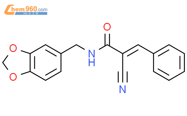 538371 60 7 2 Propenamide N 1 3 Benzodioxol 5 Ylmethyl 2 Cyano 3