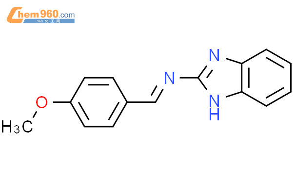 54161 63 6 1H Benzimidazol 2 amine N 4 methoxyphenyl methylene 化学式