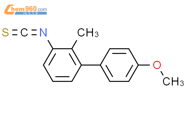 546094 38 6 1 1 Biphenyl 3 isothiocyanato 4 methoxy 2 methyl 化学式结构式