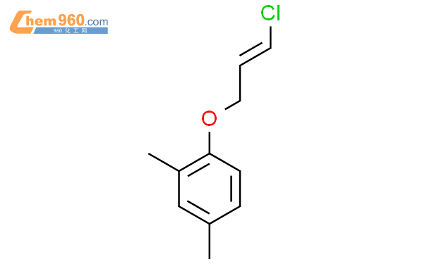 1(3-氯-2-丙烯基)氧基-2,4-二甲基苯结构式