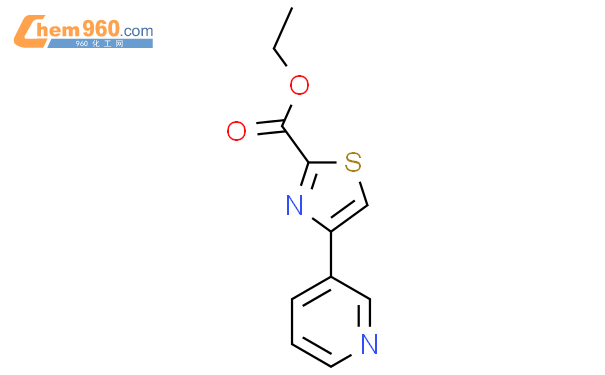 56601 49 1 ethyl 4 pyridin 3 yl 1 3 thiazole 2 carboxylate化学式结构式分子式