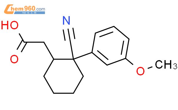 566198 80 9 CYCLOHEXANEACETIC ACID 2 CYANO 2 3 METHOXYPHENYL CAS号