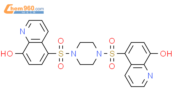 572880 38 7 Piperazine 1 4 bis 8 hydroxy 5 quinolinyl sulfonyl CAS号