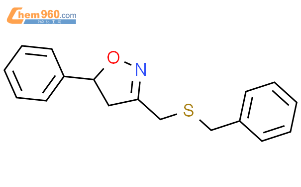 581802 50 8 ISOXAZOLE 4 5 DIHYDRO 5 PHENYL 3 PHENYLMETHYL THIO