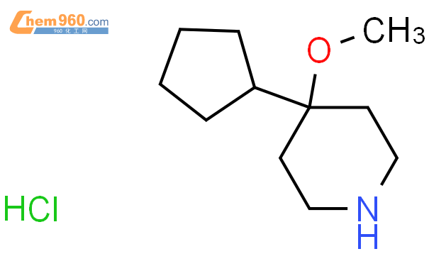 583054 22 2 PIPERIDINE 4 CYCLOPENTYL 4 METHOXY HYDROCHLORIDE化学式结构式