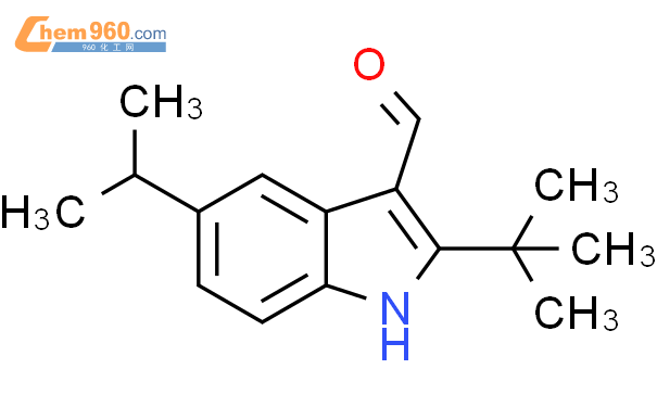 588671 16 3 2 tert butyl 5 propan 2 yl 1H indole 3 carbaldehyde化学式结构