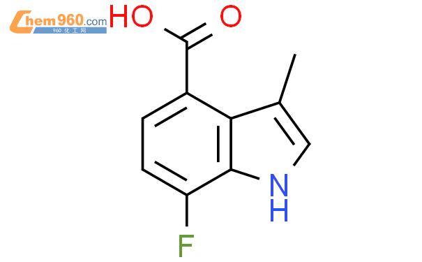 588688 54 4 7 fluoro 3 methyl 1H Indole 4 carboxylic acid化学式结构式分子式