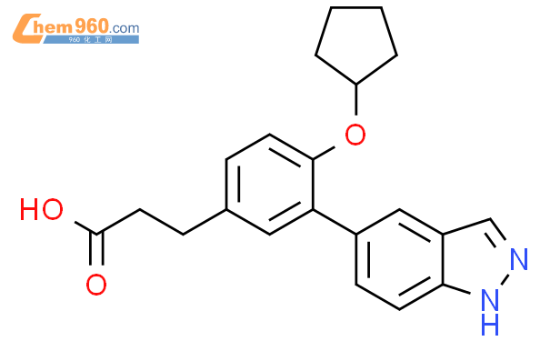 590415 52 4 Benzenepropanoic Acid 4 Cyclopentyloxy 3 1H Indazol 5