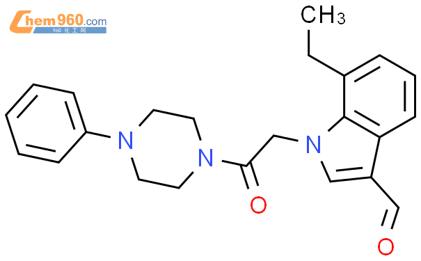 9CI 1 7 乙基 3 甲酰基 1H 吲哚 1 基 乙酰基 4 苯基哌嗪CAS号593237 25 3 960化工网