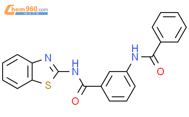 600124 34 3 Benzamide N 2 benzothiazolyl 3 benzoylamino 化学式结构式分子式