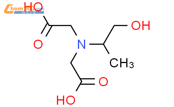 60435 62 3 GLYCINE N CARBOXYMETHYL N 2 HYDROXY 1 METHYLETHYL 化学式