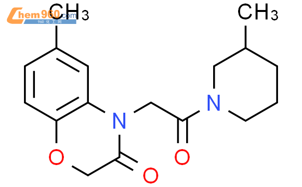 606119 46 4 9ci 1 2 3 二氢 6 甲基 3 氧代 4H 1 4 苯并噁嗪 4 基 乙酰基 3 甲基 哌啶化学式