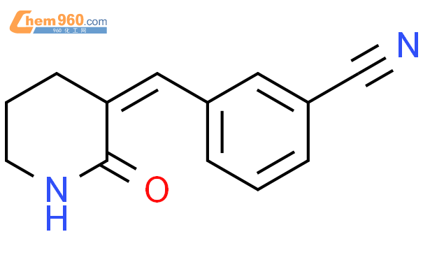 612841 51 7 BENZONITRILE 3 E 2 OXO 3 PIPERIDINYLIDENE METHYL 化学式