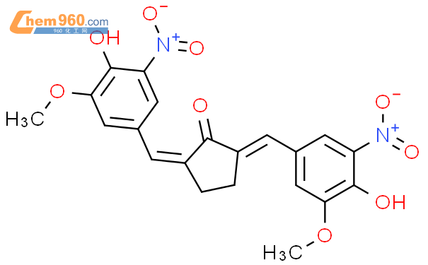 61390 18 9 Cyclopentanone 2 5 Bis 4 Hydroxy 3 Methoxy 5 Nitrophenyl